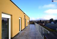 Leben wie im Paradies – 4-Zimmer-PENTHOUSE mit Rundumblick von der großzügigen 86m2 großen Dachterrasse! + 70m2 extensiv begrüntes Flachdach
