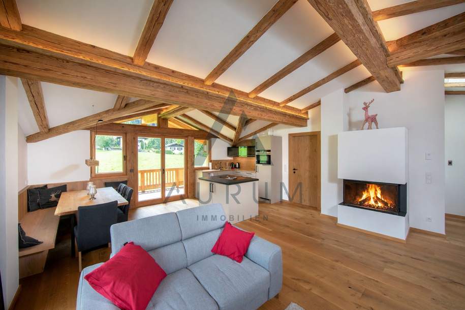 Miete: Traumhafte Dachgeschoss Wohnung mit Kamin und Lift, Wohnung-miete, 2.900,00,€, 6371 Kitzbühel