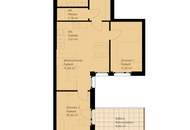 Moderne 3-Zimmer-Wohnung inkl hochwertiger Markenküche, Balkon Außenfläche und Kellerabteil / K3-16