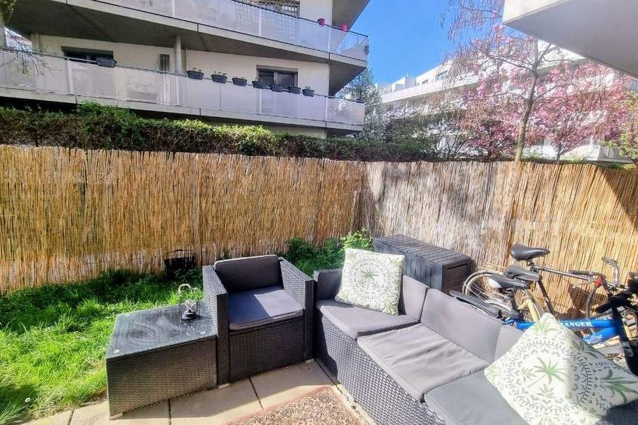 West-GARTENWOHNUNG mit Kühlung + MÖBELABLÖSE MÖGLICH (VB ~ € 5000), Wohnung-miete, 1.049,00,€, 1110 Wien 22., Donaustadt