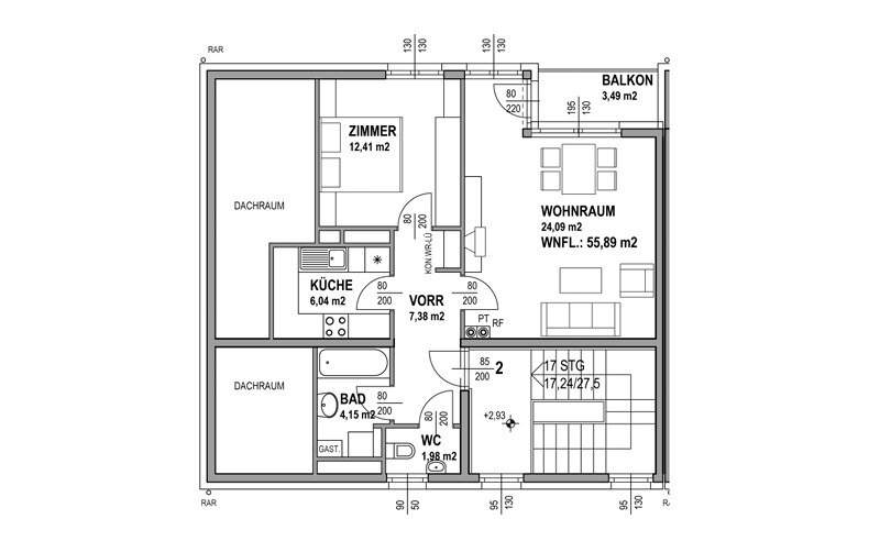 Helle 2-Zimmer-Wohnung mit Balkon in ruhiger Lage in Wolfpassing
