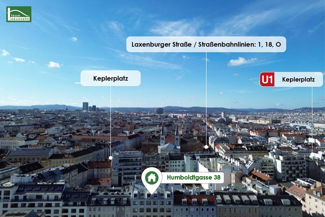Wohnen in zentraler Lage in 1100 Wien: 4-Zimmer inkl. Einbauküche und großzügiger Terrasse!