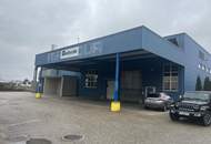 Lager-/Produktionshalle mit Büro in Toplage direkt an der B 1 mit 2500 KVA Stromleistung und Hausbrunne