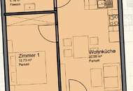 Ab 1.8. frei: Günstige Neubauwohnung mit MEGA-BALKON (11,71m²) nahe Akademiepark