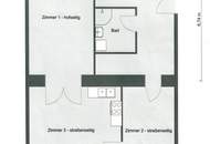 Großzügige Altbauwohnung, frisch ausgemalt, neuwertige Küche, an der Hauptstraße & 1 Zimmer Richtung Hinterhof gelegen, mit guter Raumaufteilung.