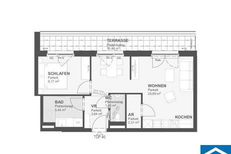 Rendite mit Stil und Eleganz: Im Wohnprojekt "Bonsai", Wohnung-kauf, 324.700,€, 1220 Wien 22., Donaustadt