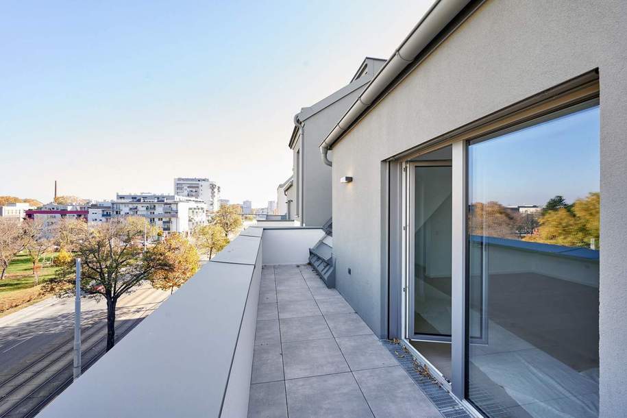 Grün. Sonnig. Zuhause! – 3-Zimmer-Traum mit Terrasse nahe der Donau! - ERSTBEZUG!, Wohnung-kauf, 517.000,€, 1220 Wien 22., Donaustadt
