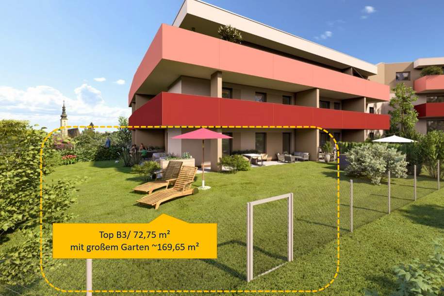 Traumhafte 3 Zi-Gartenwohnung in den STADTTERRASSEN PEUERBACH - provisionsfrei!, Wohnung-kauf, 388.407,€, 4722 Grieskirchen
