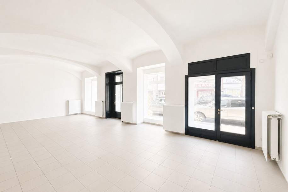 Exklusives Geschäftslokal mit Innenhof-Oase in urbaner Bestlage, Gewerbeobjekt-miete, 3.209,58,€, 1050 Wien 5., Margareten