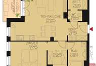 Neubauwohnung mit Loggia in sehr gutem Zustand