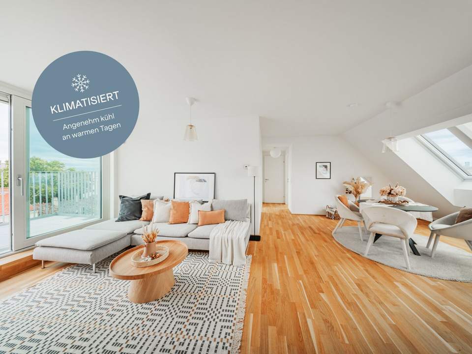 Wohnen mit Wohlfühlklima | Dachgeschoss mit Weitblick: Urban. Modern. Exklusiv.