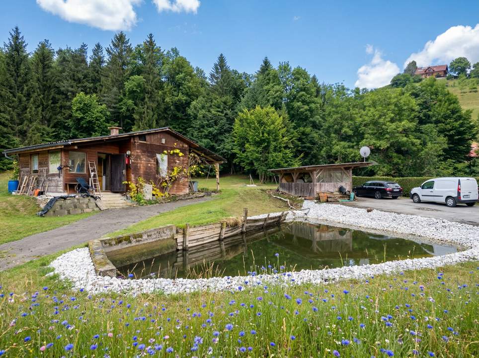 Freizeitgrundstück in ruhiger Lage mit Fischteichen!