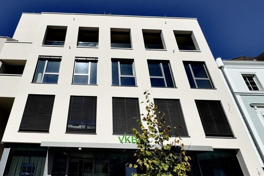 WELS: Klimatisierte 2-Zimmer Neubauwohnung mit imposanter Loggia und Terrasse im begehrten VKB Park Mercurius!, Wohnung-miete, 1.185,87,€, 4600 Wels(Stadt)