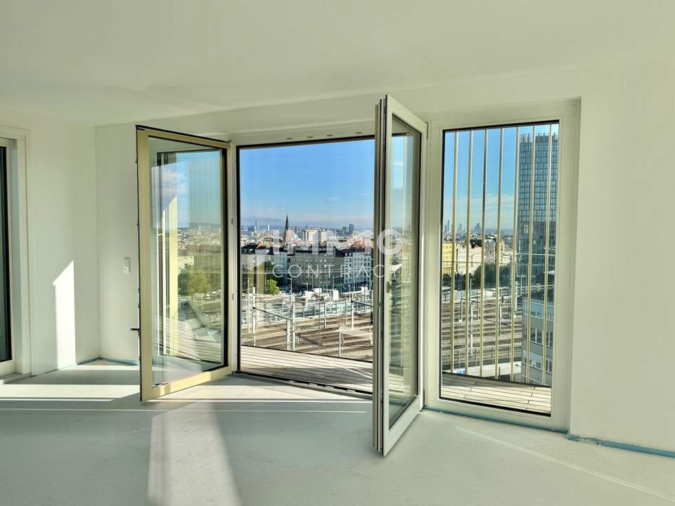 Ganz oben - Traumblick! Provisionsfrei - Hauptbahnhof - 3 Zimmer auf 2 Ebenen mit hochwertiger Ausstattung