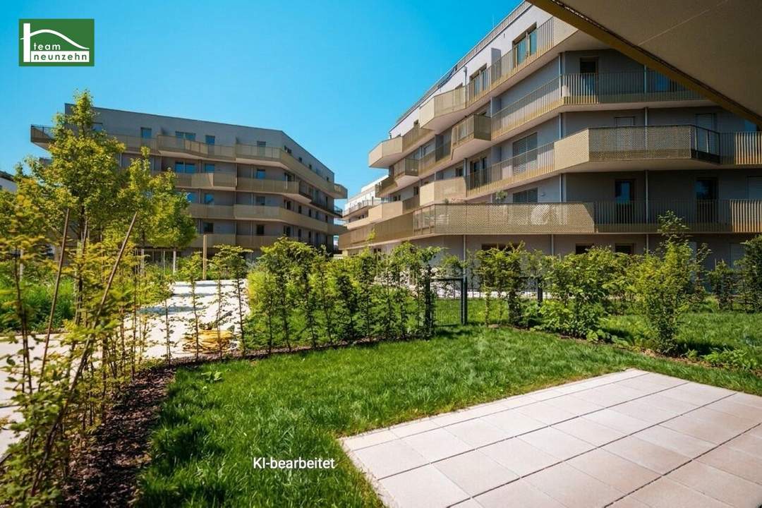 Traumhafte Gartenwohnung in Grünruhelage mit ausgezeichneter Ausstattung - Provisionsfreier Erstbezug im "Hirschfeld"!