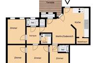 Großzügige 5-Zimmer- Altbauwohnung mit Terrasse in zentraler Lage von Penzing