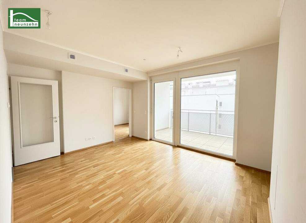 Attraktive 2-Zimmer-Neubau-Wohnung nahe S7 Kaiserebersdorf mit Süd-Loggia und gemeinschaftlicher Dachterrasse