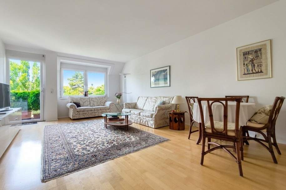 Eine Wohnung zum Wohlfühlen - 3-Zimmer-Wohnung mit West-Außenfläche inklusive Küche &amp; Garage – Ruhe, Grünblick und perfekte Anbindung, Wohnung-kauf, 549.000,€, 1190 Wien 19., Döbling