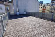 LORYSTRASSE, U3-Nähe, 61 m2 Neubau mit 80 m2 Terrasse, Wohnküche, 1 Zimmer, Duschbad, Parketten, 1. Liftstock, vermietet