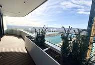 Traum-Apartment mit Rundumblick und 86 qm Balkon . Gym, Sauna, Pool, Bar, Restaurant &amp; Lounges
