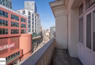 ** Repräsentatives Altbau-Büro mit Klimaanlage und Balkon – ca. 201 m² vis à vis Wien Mitte / The Mall; ab sofort **
