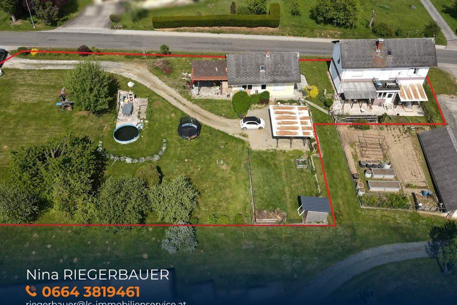 Zwei Wohnhäuser auf einem großzügigen Grundstück mit viel Potenzial in sehr ruhiger Lage!, Haus-kauf, 224.000,€, 8294 Hartberg-Fürstenfeld