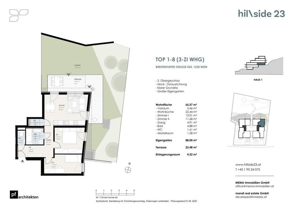Charmante 3-Zimmer-Wohnung mit 88 m² Garten zu verkaufen!