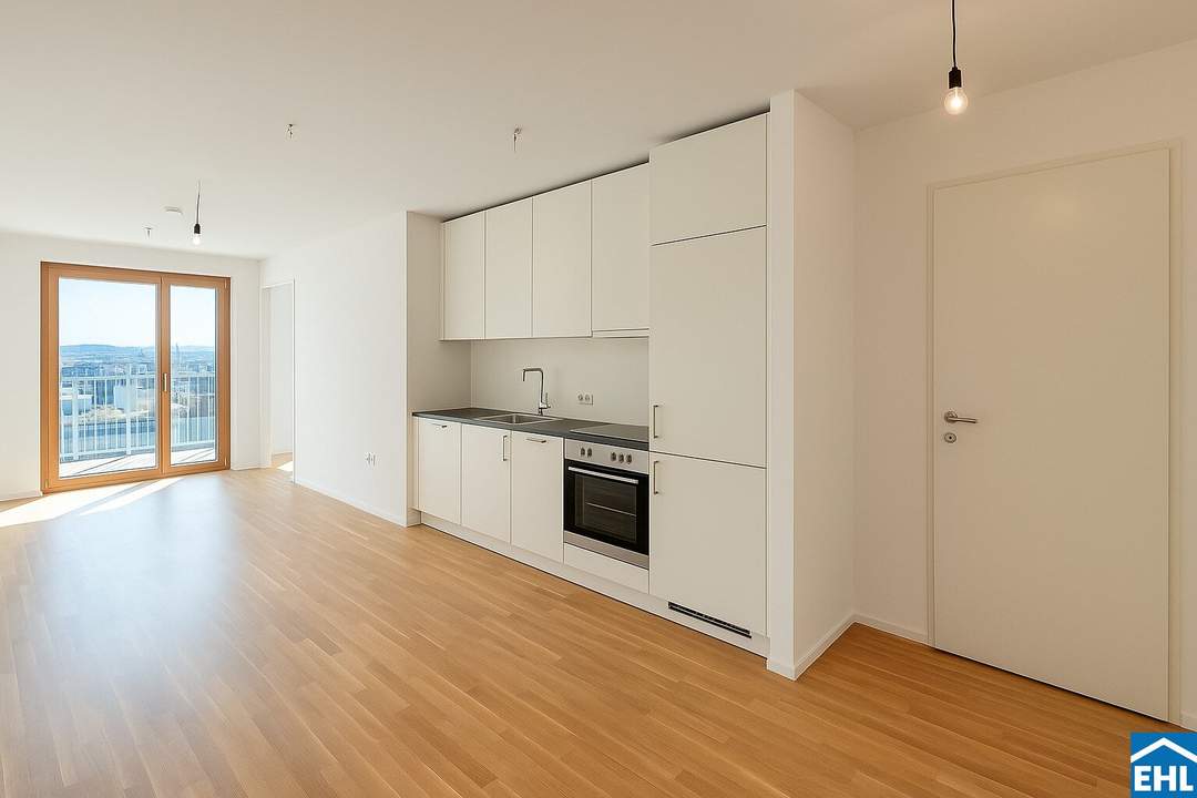 Sonnwendviertel: 2-Zimmer-Wohnung mit Balkon in der 6. Etage – Fitnessraum, Co-Working &amp; Rooftop-Terrasse inklusive!