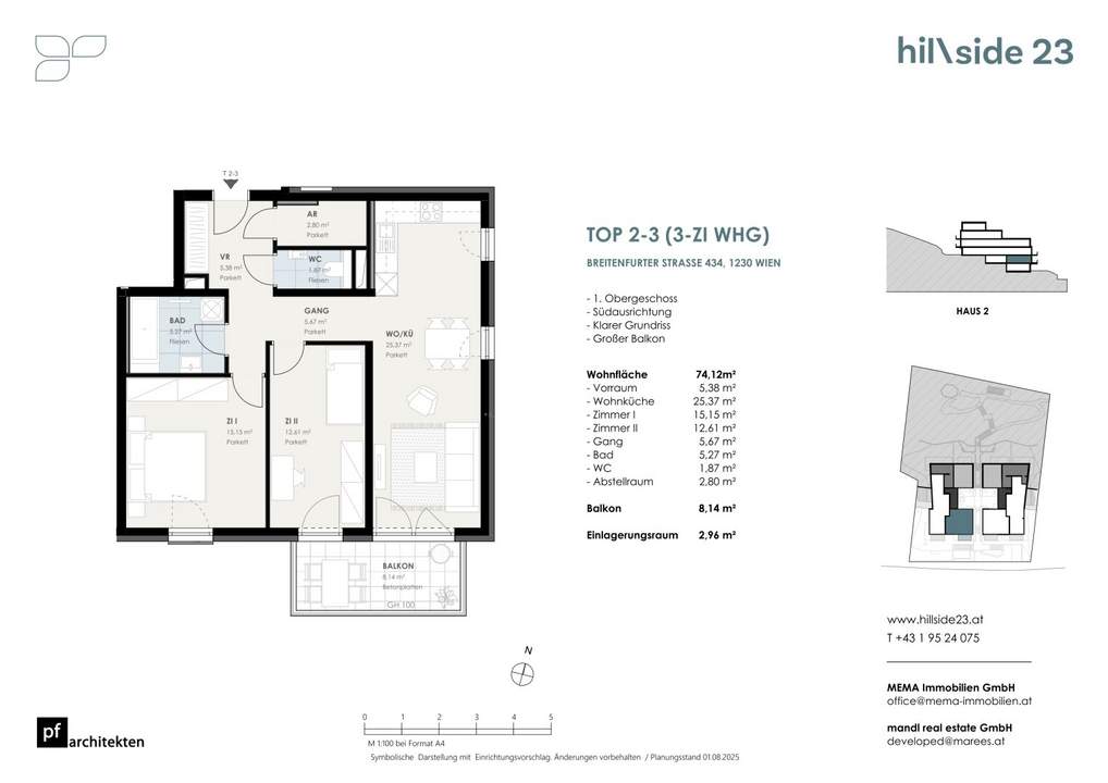 Stillvolle 3-Zimmer-Balkonwohnung zu verkaufen!