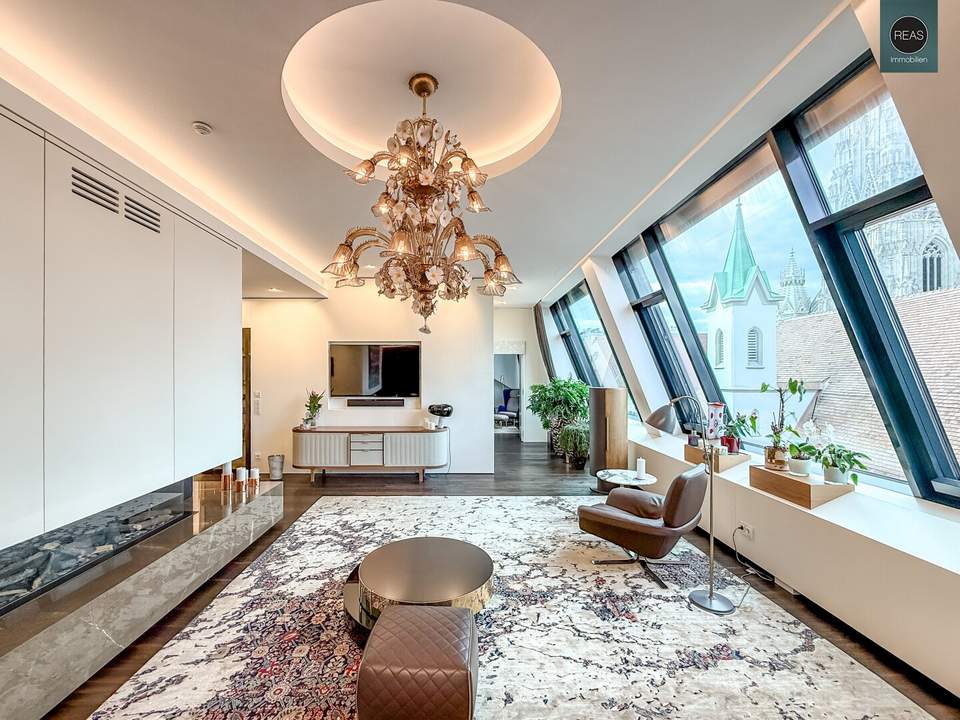 Dem Steffl so nah! Absolutes Traumapartment mit hochwertigen Einbaumöbeln und einzigartiger Dachterrasse samt Speiselift