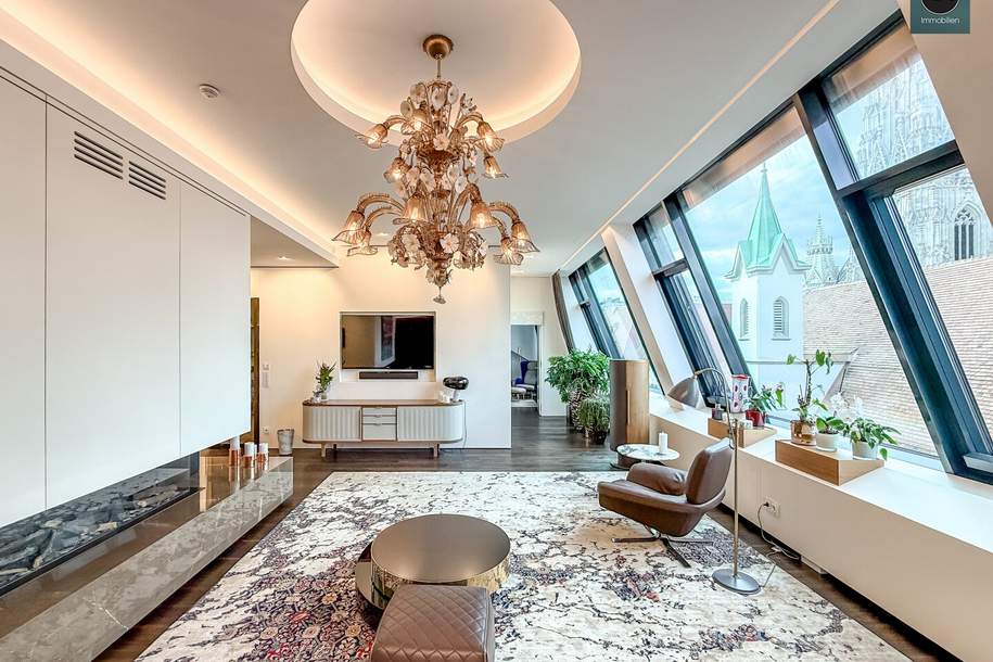 Dem Steffl so nah! Absolutes Traumapartment mit hochwertigen Einbaumöbeln und einzigartiger Dachterrasse samt Speiselift, Wohnung-miete, 5.490,00,€, 1010 Wien 1., Innere Stadt