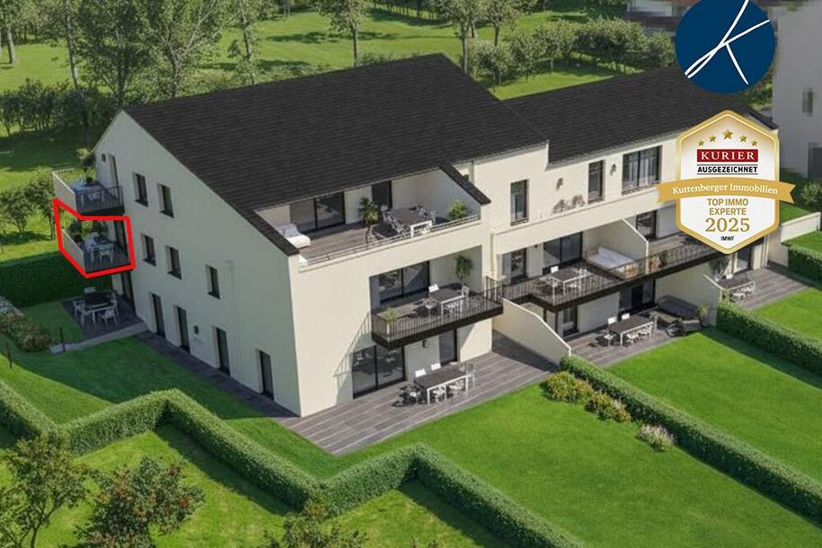 Erstklassige Balkonwohnung mit Blick in´s Grüne (Top 7) - Neubauprojekt am Kremser Steindl, Wohnung-kauf, 389.000,€, 3500 Krems an der Donau(Stadt)