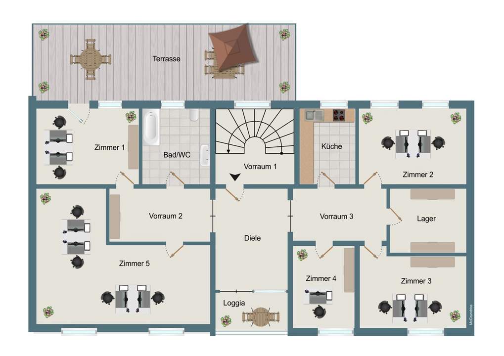 6-Zimmer-Wohnung (Büro) in Gleisdorf!