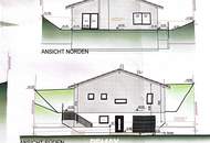 Baugrundstück mit Baubewilligung und Einreichplan für Einfamilienhaus, Garage und PKW Stellplatz