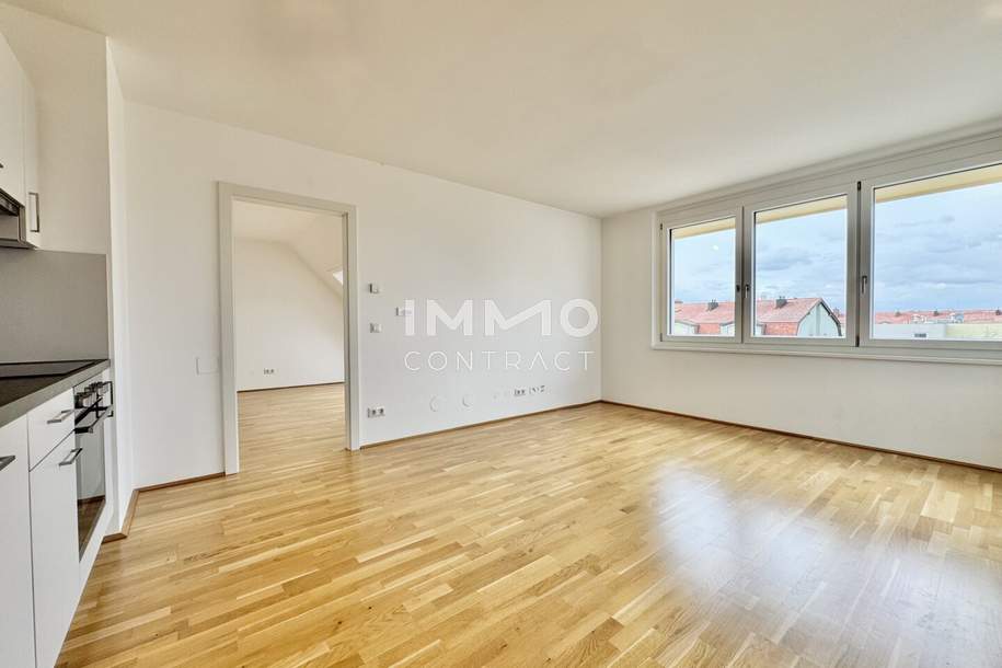 Wohnen zum Bestpreis: 2-Zimmer-Wohnung mit Terrasse &amp; Design-Wohnküche im Dachgeschoß, Wohnung-miete, 900,00,€, 1220 Wien 22., Donaustadt