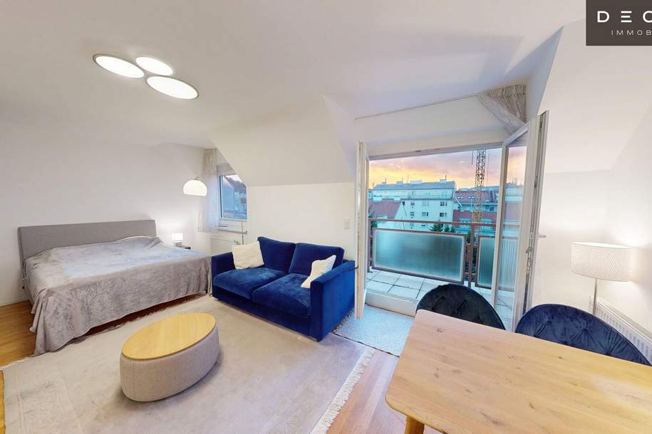 CHARMANTE DG-WOHNUNG MIT TERRASSE | SAUNA & GARAGE | WESTSEITIGE INNENHOFLAGE | AB SOFORT, Wohnung-miete, 999,00,€, 1190 Wien 19., Döbling