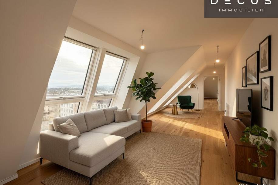 Elegante Maisonette-Dachgeschosswohnung mit großer Terrasse - über den Dächern Penzings, Wohnung-kauf, 899.000,€, 1150 Wien 15., Rudolfsheim-Fünfhaus