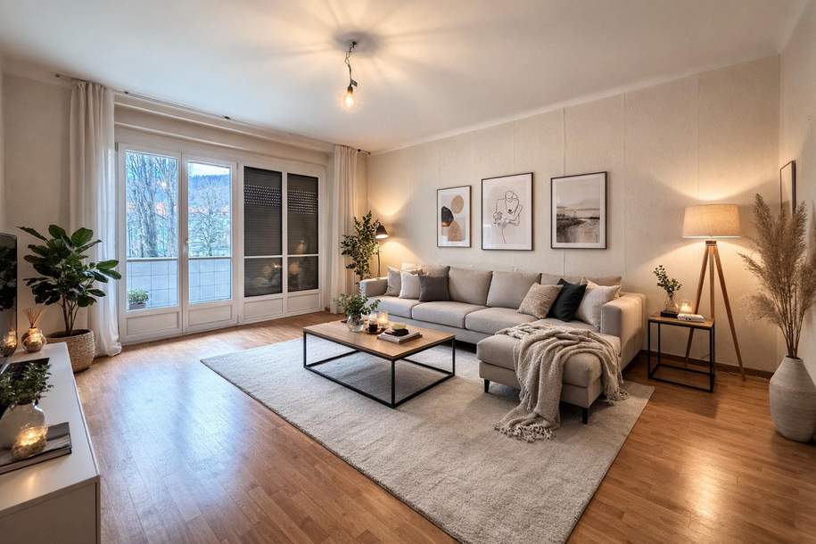 Helle 2-Zimmer-Wohnung mit Loggia in Graz-Eggenberg – renovierungsbedürftig, Wohnung-kauf, 88.000,€, 8020 Graz(Stadt)