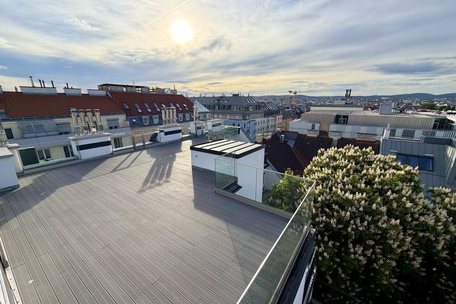 NEUER PREIS! Bezugsfertiges Penthouse der Extraklasse: 175 m² Wohnfläche, 72 m² Dachterrasse und private Liftfahrt!, Wohnung-kauf, 1.499.000,€, 1050 Wien 5., Margareten