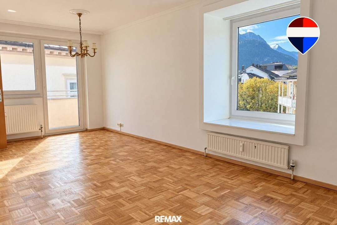 ZU MIETEN – Attraktive 3-Zimmer-Wohnung mit Balkon in absolut zentraler Lage von Bad Ischl