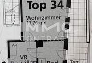 Lichtdurchflutete 2-Zimmer-Wohnung (möbliert) mit großer Terrasse im letzten Liftstock