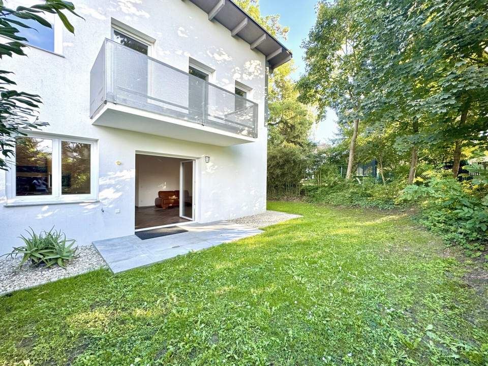 Grüne Oase mit toller Infrastruktur I großzügiger Garten + Balkon I geräumige Zimmer I 2 Bäder I Alarmanlage I