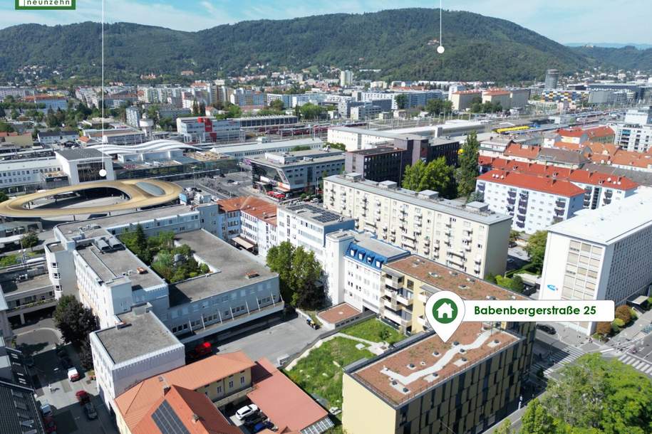 Modern & urban - Hochwertige 2-Zimmer-Wohnung in zentraler Lage von Graz!, Wohnung-miete, 669,00,€, 8020 Graz(Stadt)