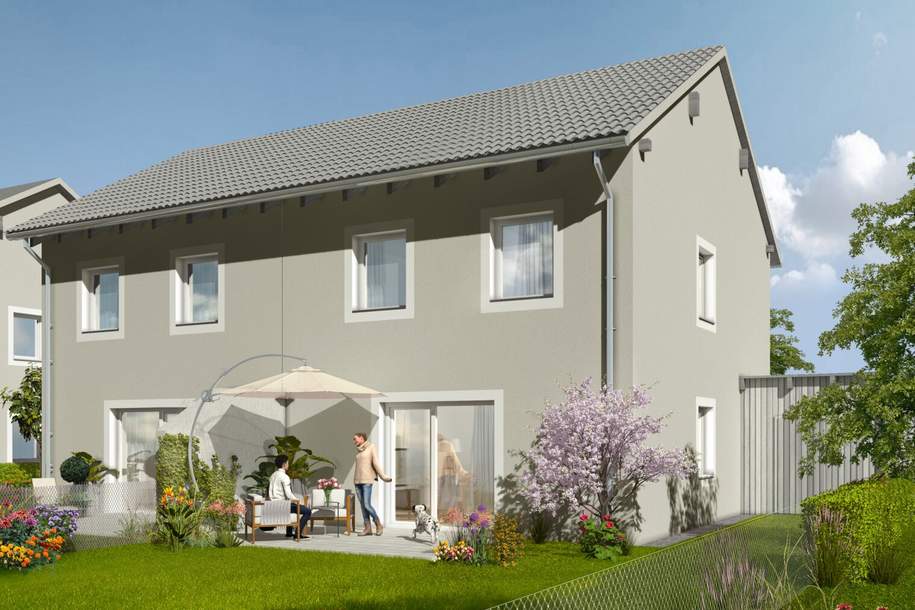 Doppelhaushälfte in Alkoven mit Doppelcarport, Haus-kauf, 570.000,€, 4072 Eferding