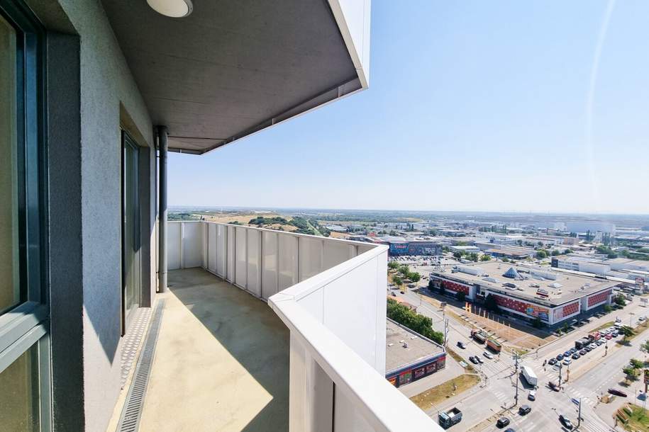 Wohnen im Leopoldtower / Citygate - Eckwohnung mit ca.18 m2 Balkonfläche!, Wohnung-miete, 872,96,€, 1210 Wien 21., Floridsdorf