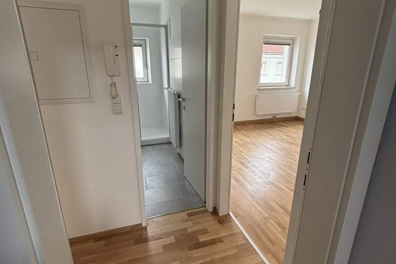Tolle Singlewohnung: geräumiger und praktischer Grundriss mit neuem modernen Badezimmer! Ab sofort beziehbar! Unbefristet und provisionsfrei!, Wohnung-miete, 321,86,€, 4400 Steyr(Stadt)