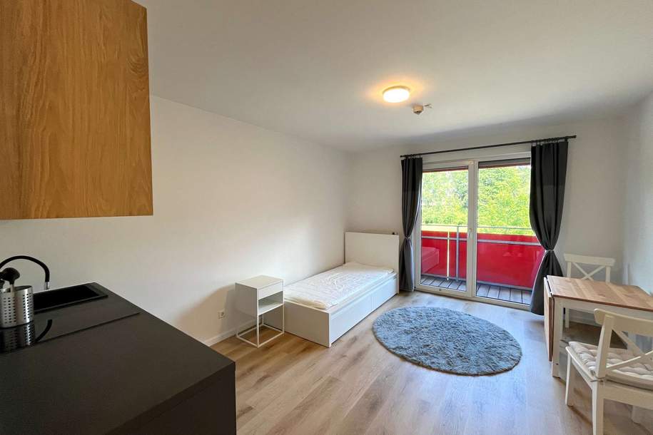Möblierte 1-Zimmer-Wohnung mit Balkon nähe FH Kapfenberg, Wohnung-miete, 376,00,€, 8605 Bruck-Mürzzuschlag