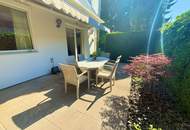 Gartenwohnung mit Designküche & Kamin – möbliert, ab 15.09. frei!