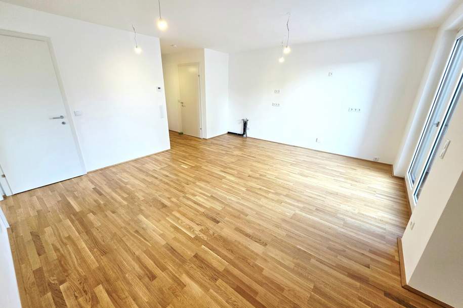 Durchdacht geplant, hochwertig umgesetzt! Happy to be here! Klimaaktiv Bronze / Kompakt / 3 Zimmer / Großer Süd-Balkon! TOP Neubauprojekt im Grünen + Perfekte Raumaufteilung + Luftwärmepumpe und Solaranlage + Garage!, Wohnung-kauf, 322.252,€, 1220 Wien 22., Donaustadt