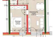 Neue Eigentumswohnung (2024) - 50m² inkl. Küche, Garten, Südausrichtung, Tiefgarage, Parkplatz (Provisionsfrei)